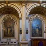 Le grandi tele di oltre tre metri per due, realizzate su committenza di ricche famiglie baresi, rappresentano San Domenico, San Francesco da Paola...